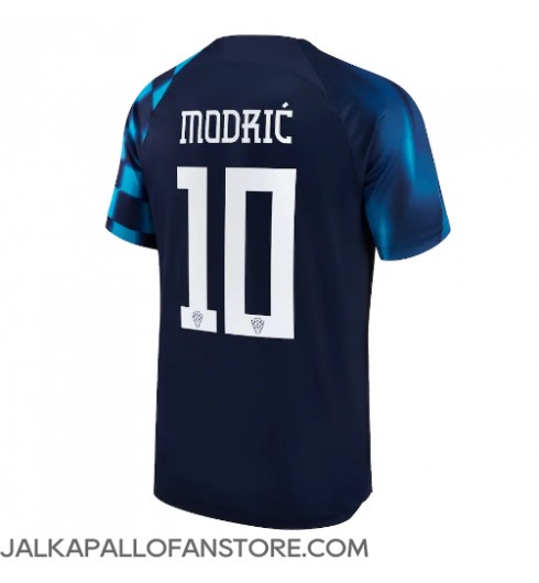 Kroatia Luka Modric #10 Vieraspaita MM-kisat 2022 Lyhythihainen